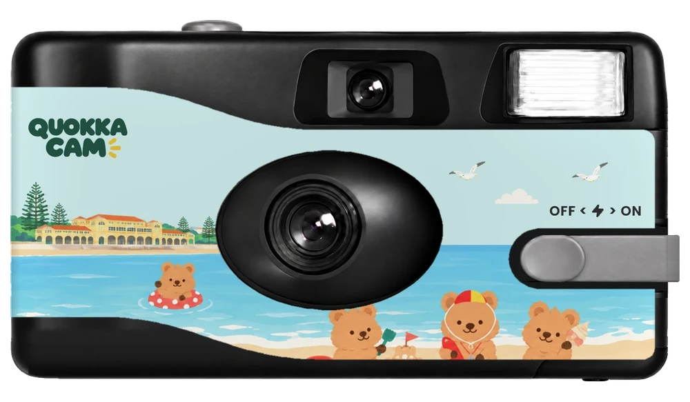 Front of the Bondi Club camera: quokkas at the beach